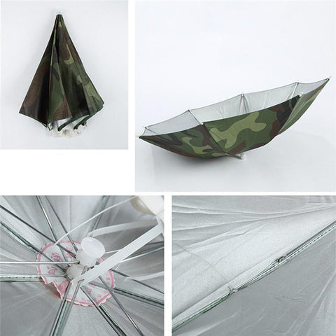 Camouflage Foldable Umbrella Hat