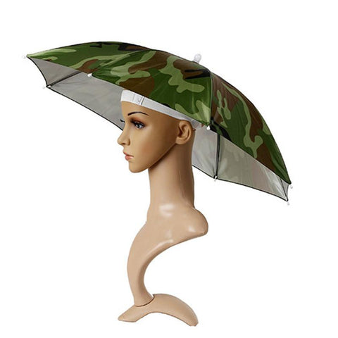 Camouflage Foldable Umbrella Hat