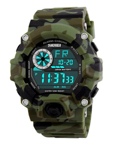 Camouflage Digital Wrist Watch